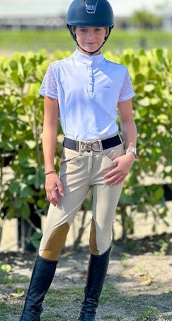 Tailored Sportsman Girls Boot Sock Breeches: Tech Light Fabric