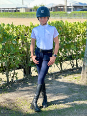 Tailored Sportsman Girls Boot Sock Breeches: Tech Light Fabric with Silicone Patches