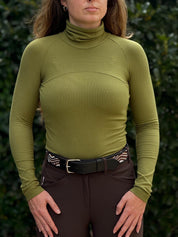 Street and Saddle Rib Turtleneck