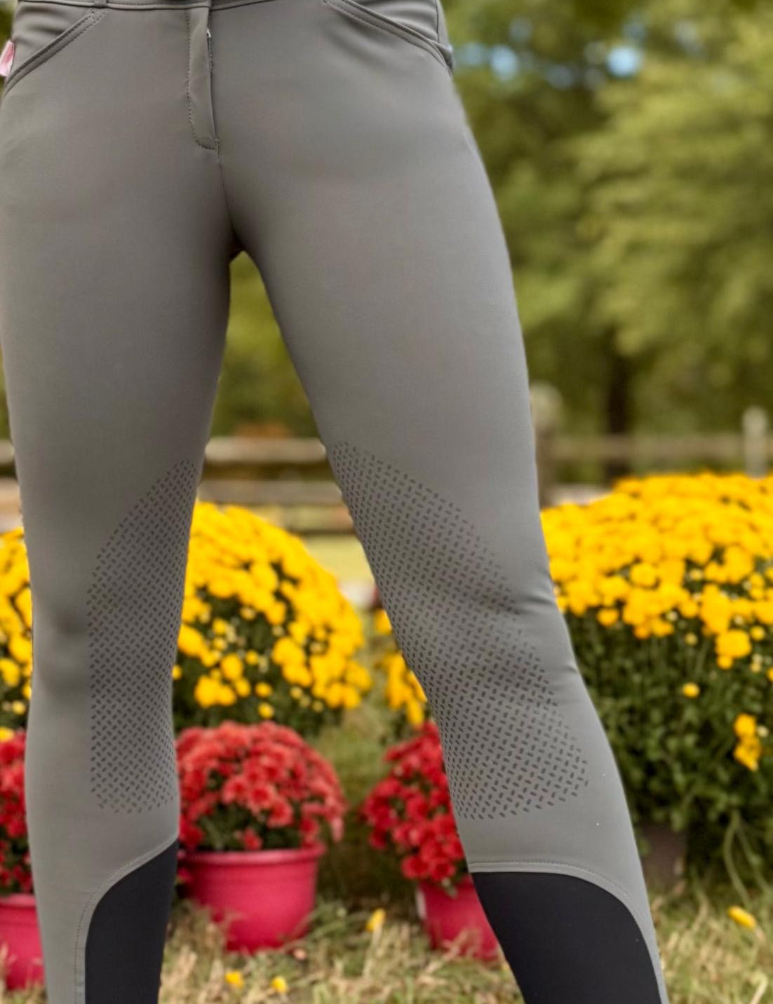 Tailored Sportsman Girls Boot Sock Breeches: Tech Light Fabric with Silicone Patches