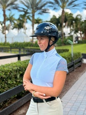 70 Degrees Lace Sleeve Show Shirt