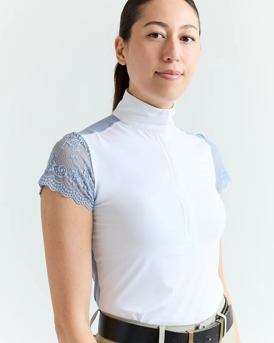 70 Degrees Lace Sleeve Show Shirt