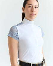 70 Degrees Lace Sleeve Show Shirt