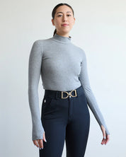 70 Degrees Classic Rib Mock Neck Shirt