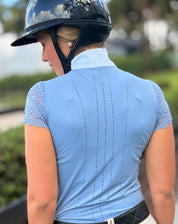 70 Degrees Lace Sleeve Show Shirt