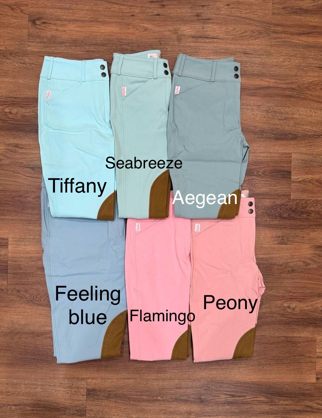 Tailored Sportsman Boot Sock Breeches: Mid Rise, Front Zip Colors Sizes 28-36