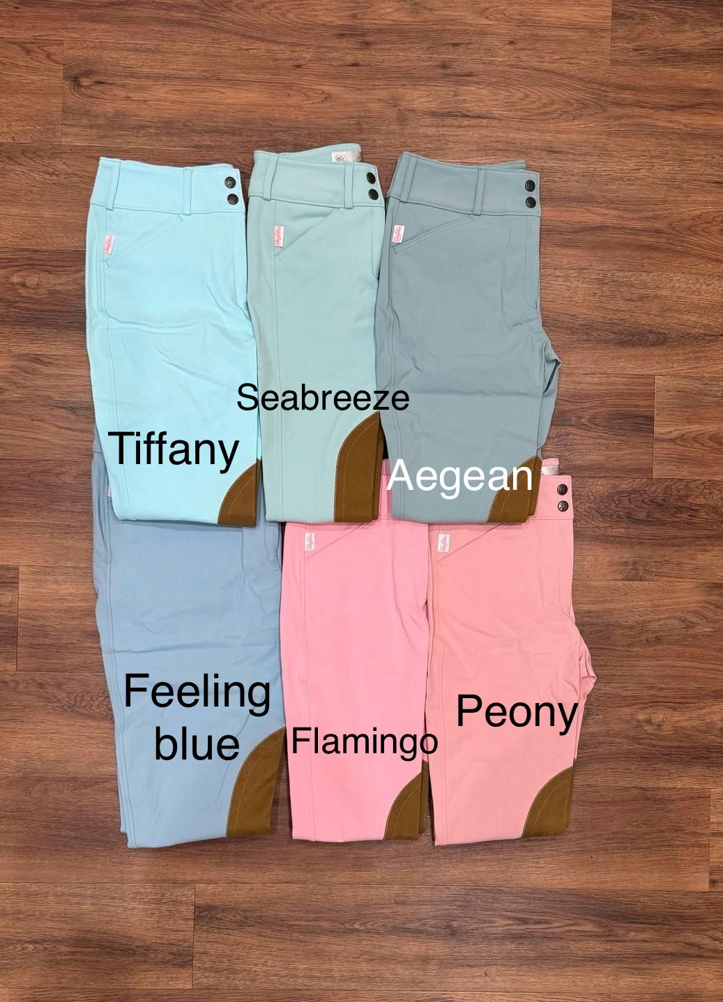 Tailored Sportsman Boot Sock Breeches: Mid Rise, Front Zip Colors Sizes 28-36