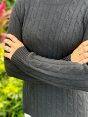 Alashan Cashmere Breezy Cable Knit Sweater