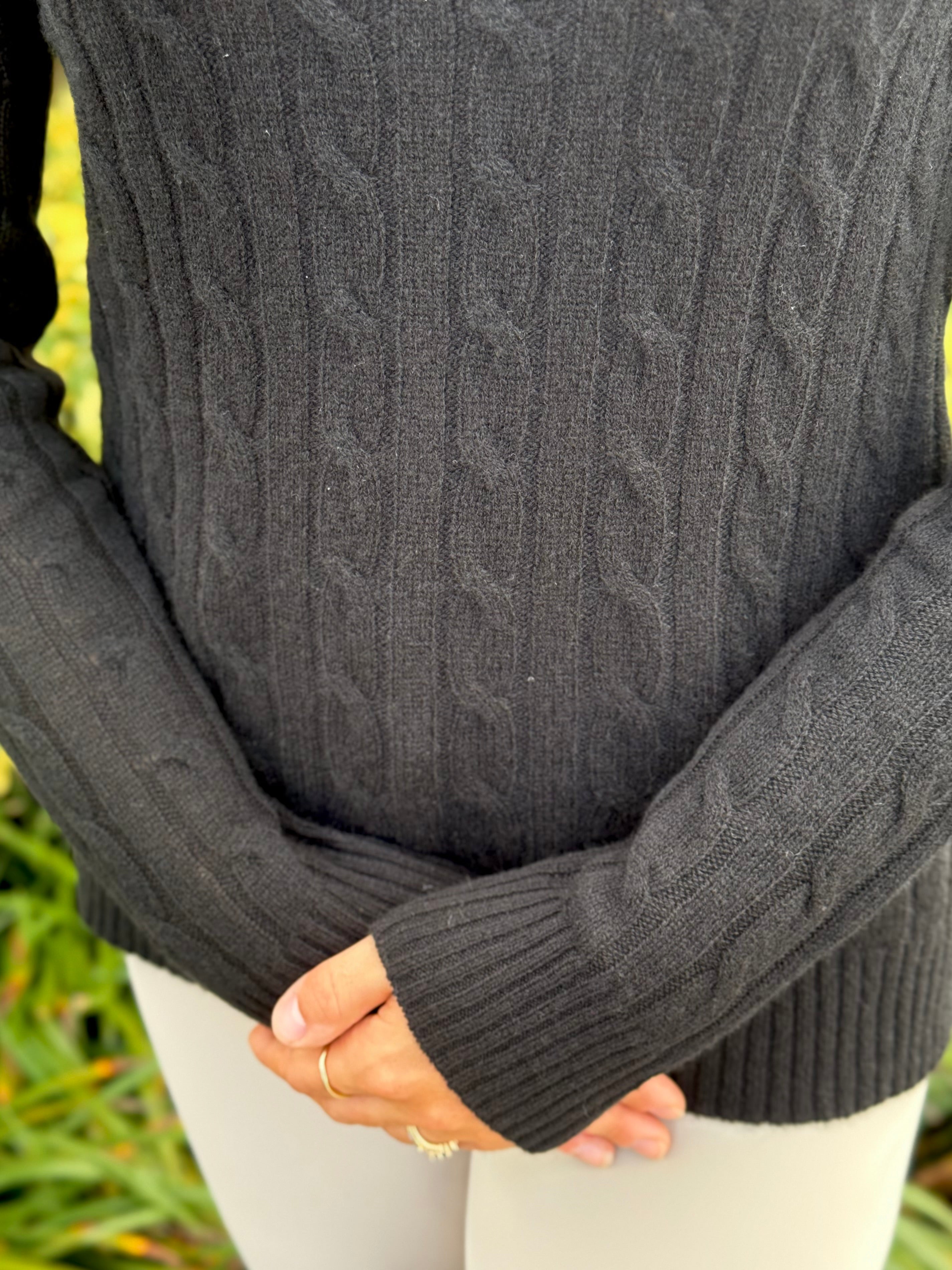 Alashan Cashmere Breezy Cable Knit Sweater