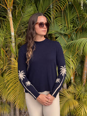 Alashan Cashmere Hidden Paradise Palm sweater