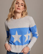 Alashan Banded Star Whip Stitch Sweater