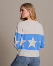 Alashan Banded Star Whip Stitch Sweater