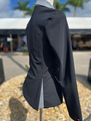 For Horses Cristina Show coat with contrast collar: black with grey