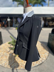 For Horses Cristina Show coat with contrast collar: black with grey