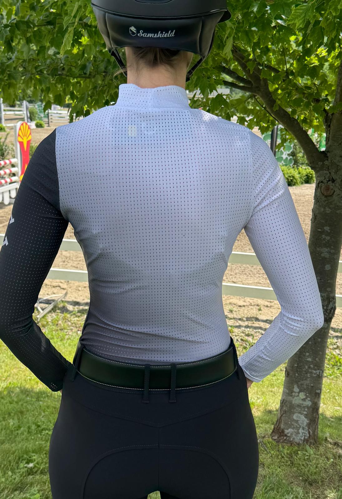 EQUESTRIANCLUB Chaya Ombre Mock Neck Shirt