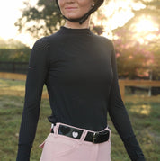 For Horses Willa Silky Air Perforated Mock Neck Shirt