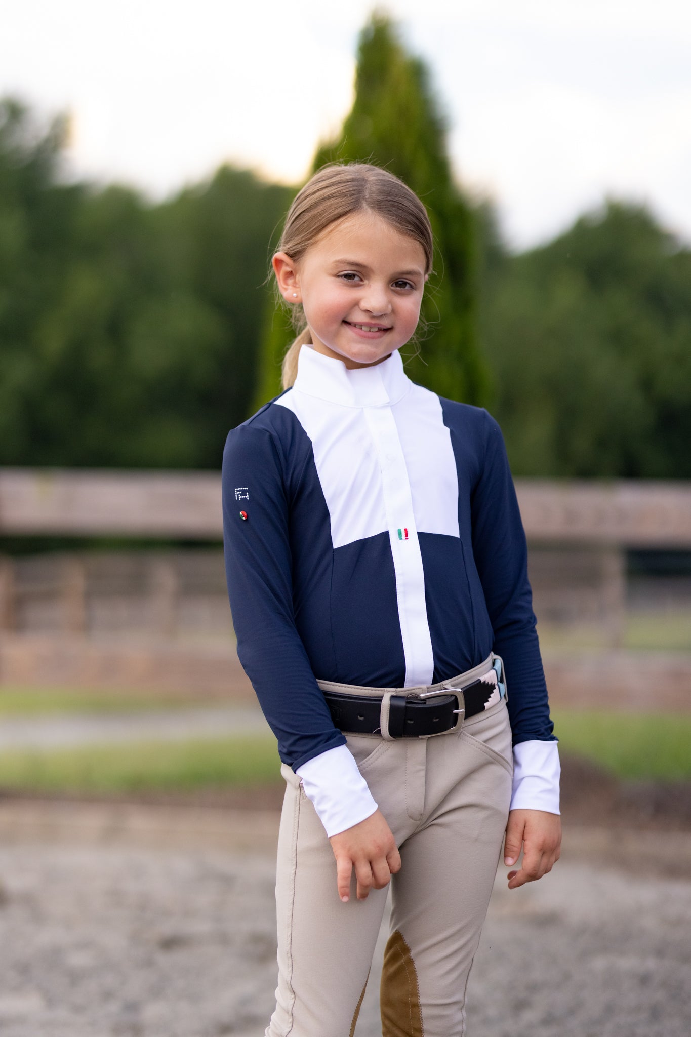 For Horses Arietta Girls Long sleeve show shirt