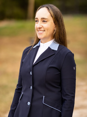 For Horses Cristina Show coat with contrast collar: navy with blue