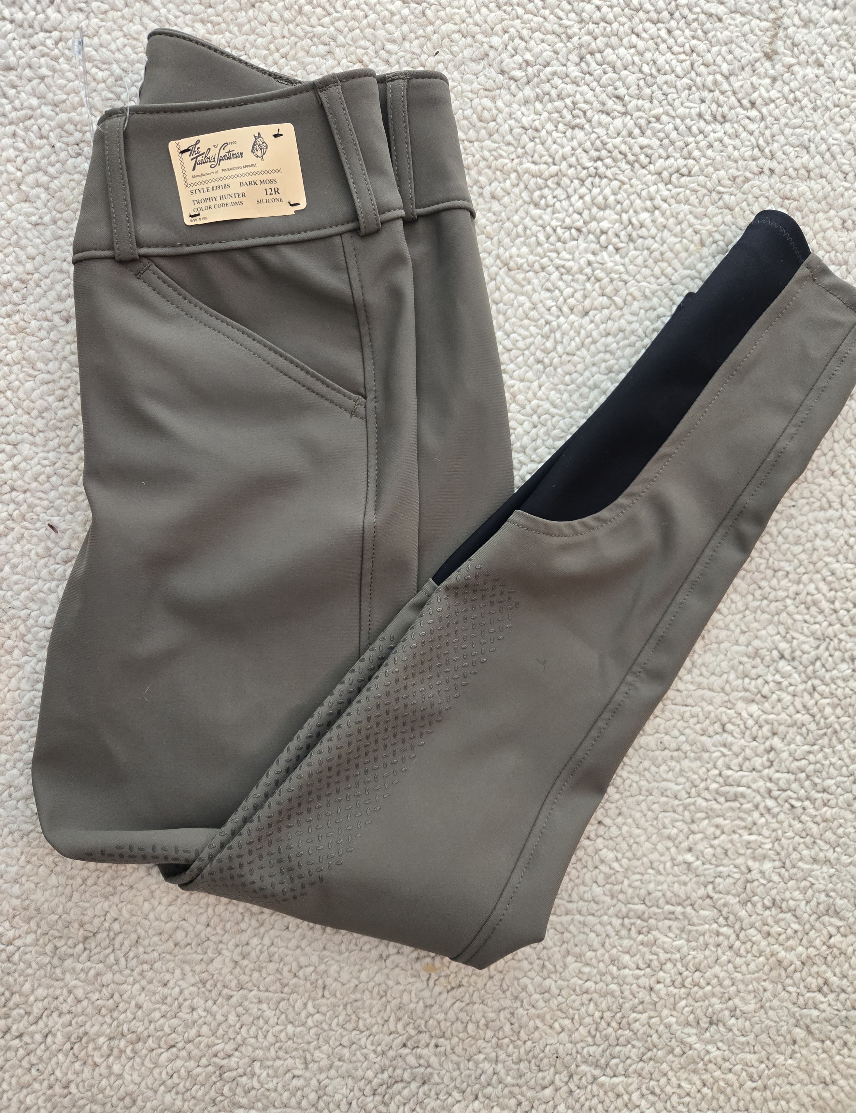 Tailored Sportsman Girls Boot Sock Breeches: Tech Light Fabric with Silicone Patches