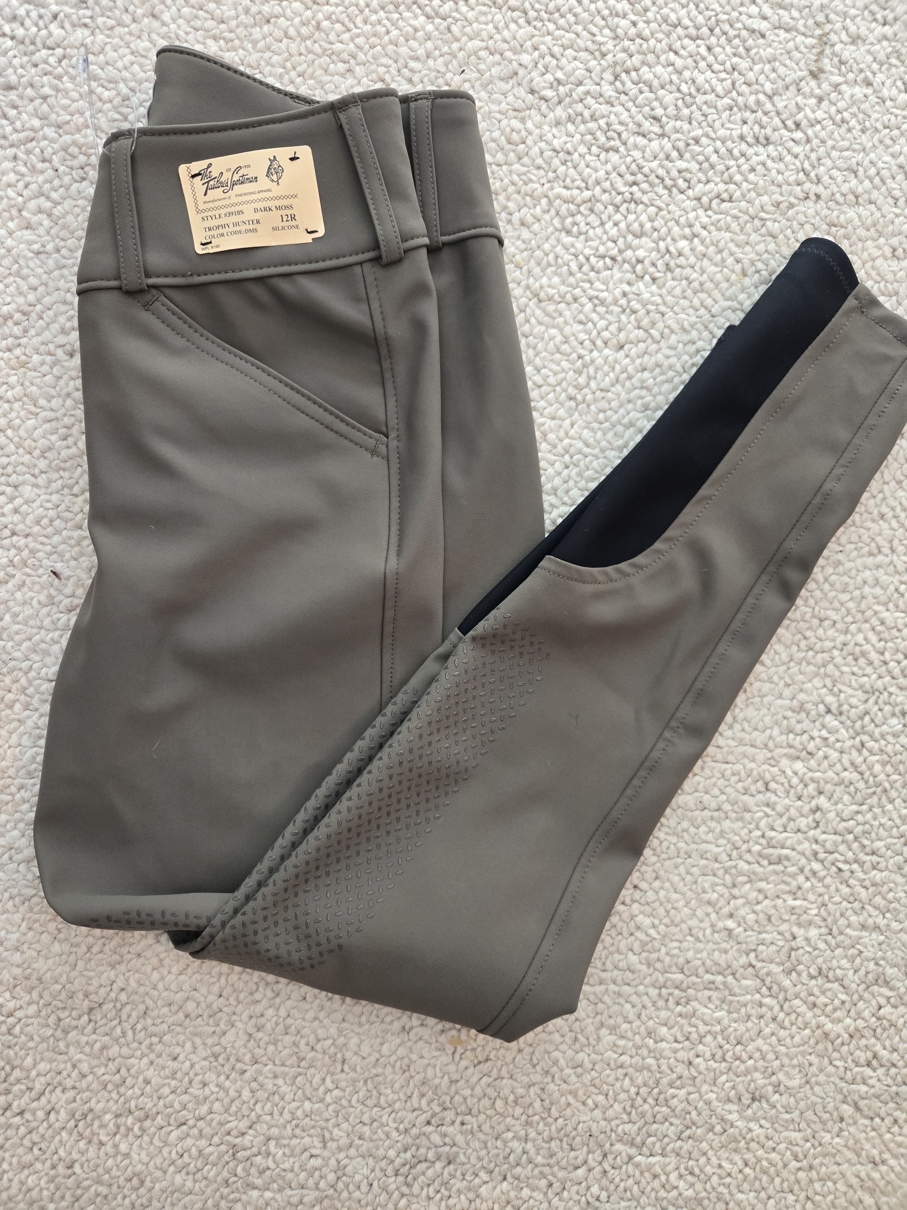 Tailored Sportsman Girls Boot Sock Breeches: Tech Light Fabric with Silicone Patches