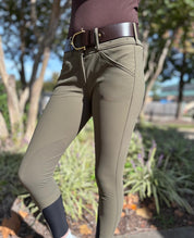 Tailored Sportsman Girls Boot Sock Breeches: Tech Light Fabric with Silicone Patches