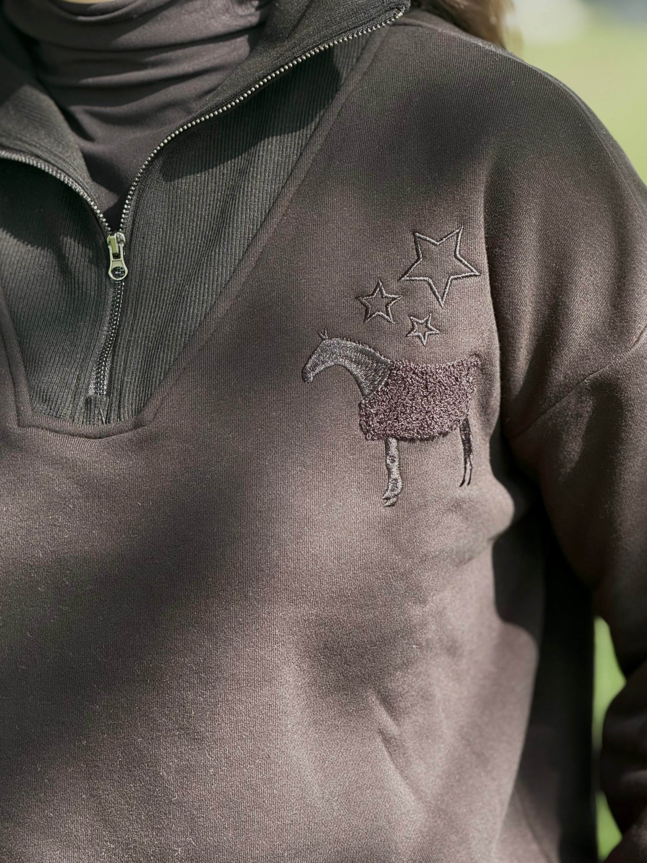 Hannah Childs Charlie Quarter Zip with Embroidery