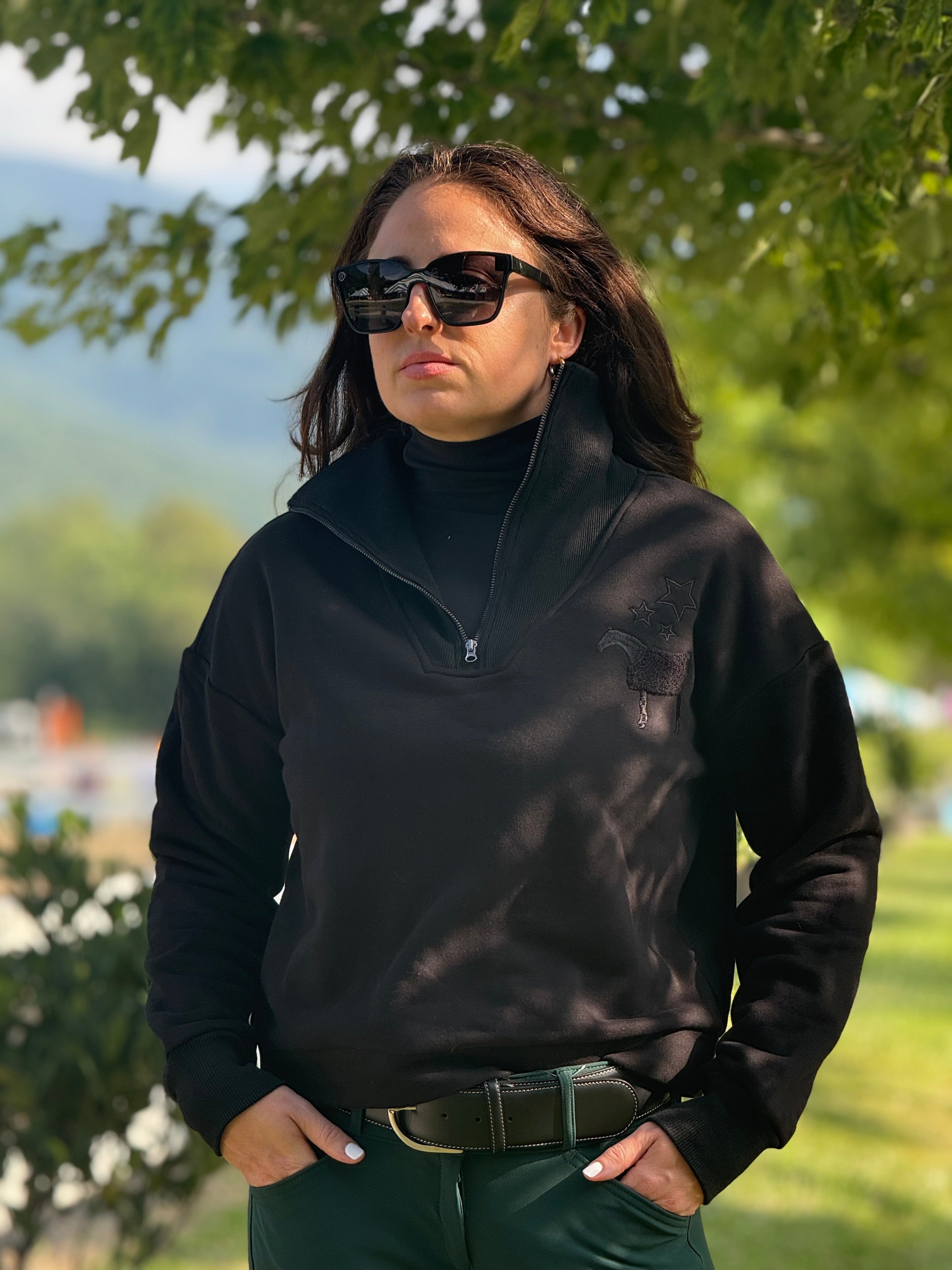 Hannah Childs Charlie Quarter Zip with Embroidery