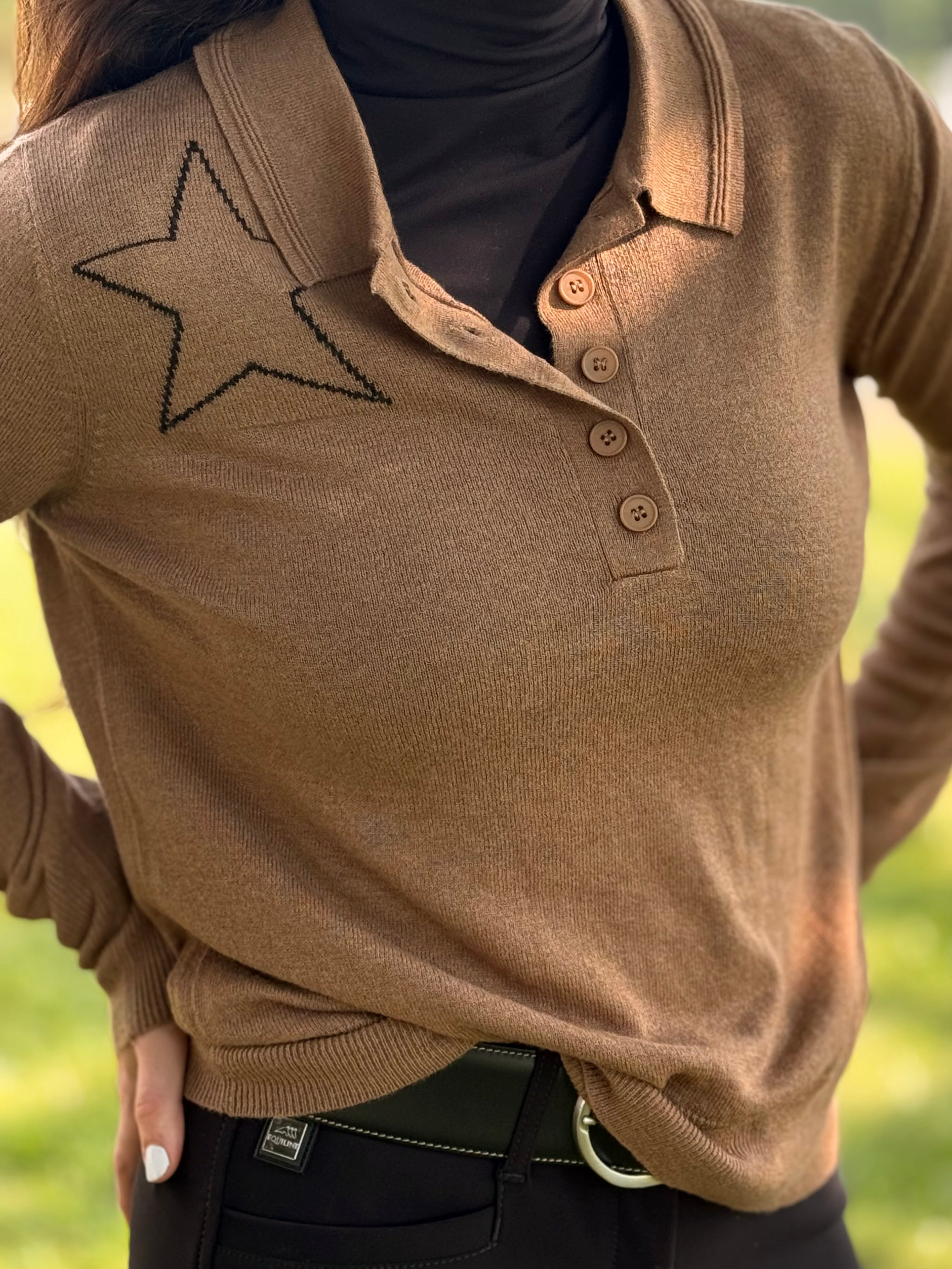 Hannah Childs Starla Polo Sweater