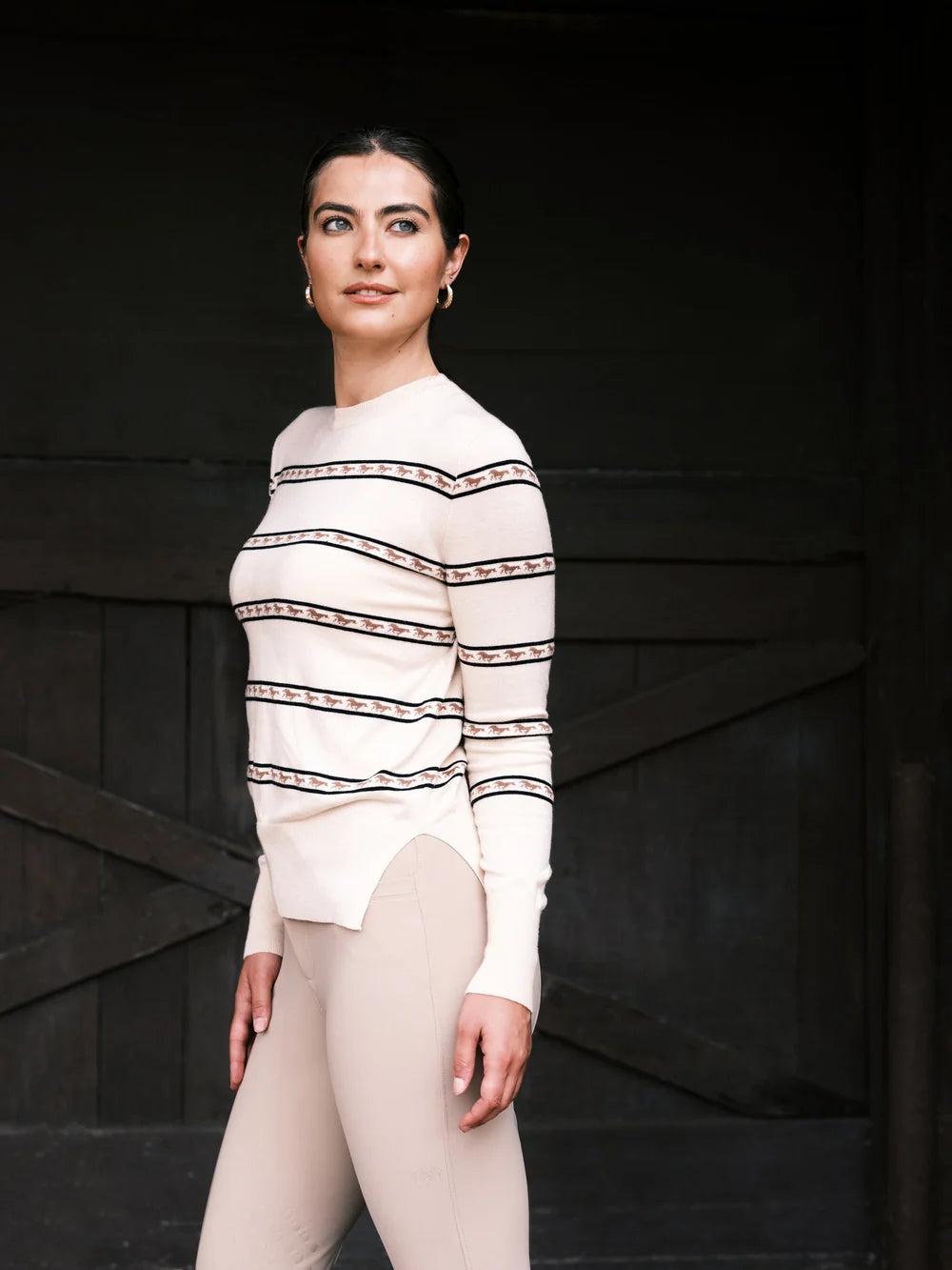 Hannah Childs Adi Running Horse Crew Sweater