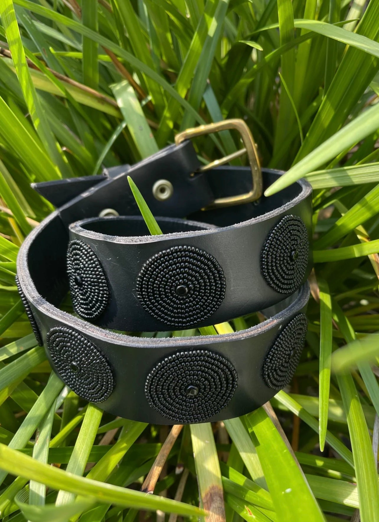 The Kenyan Collection Black Disc Belt