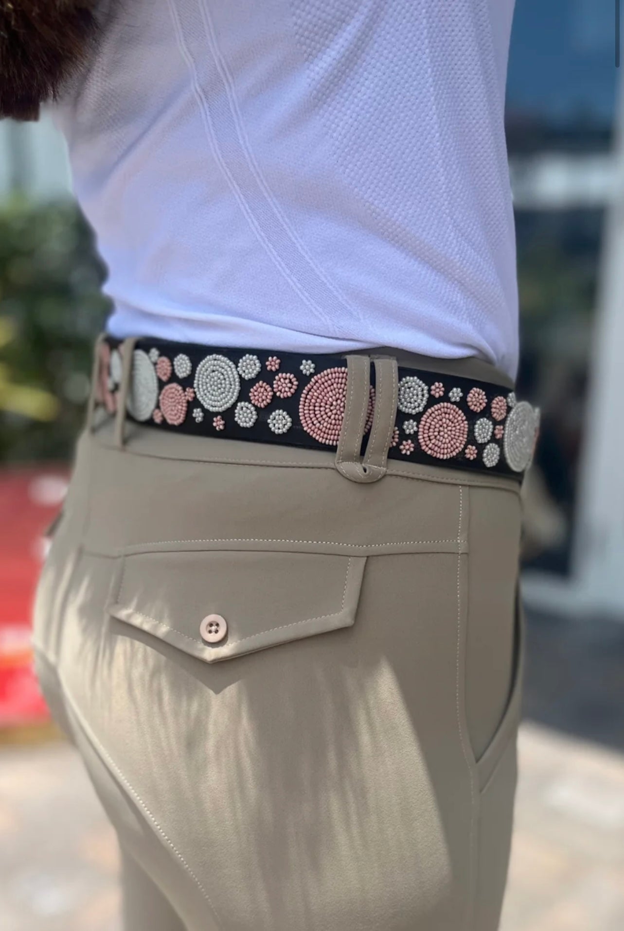 The Kenyan Collection Pink Dots Belt