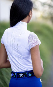 70 Degrees Lace Sleeve Show Shirt