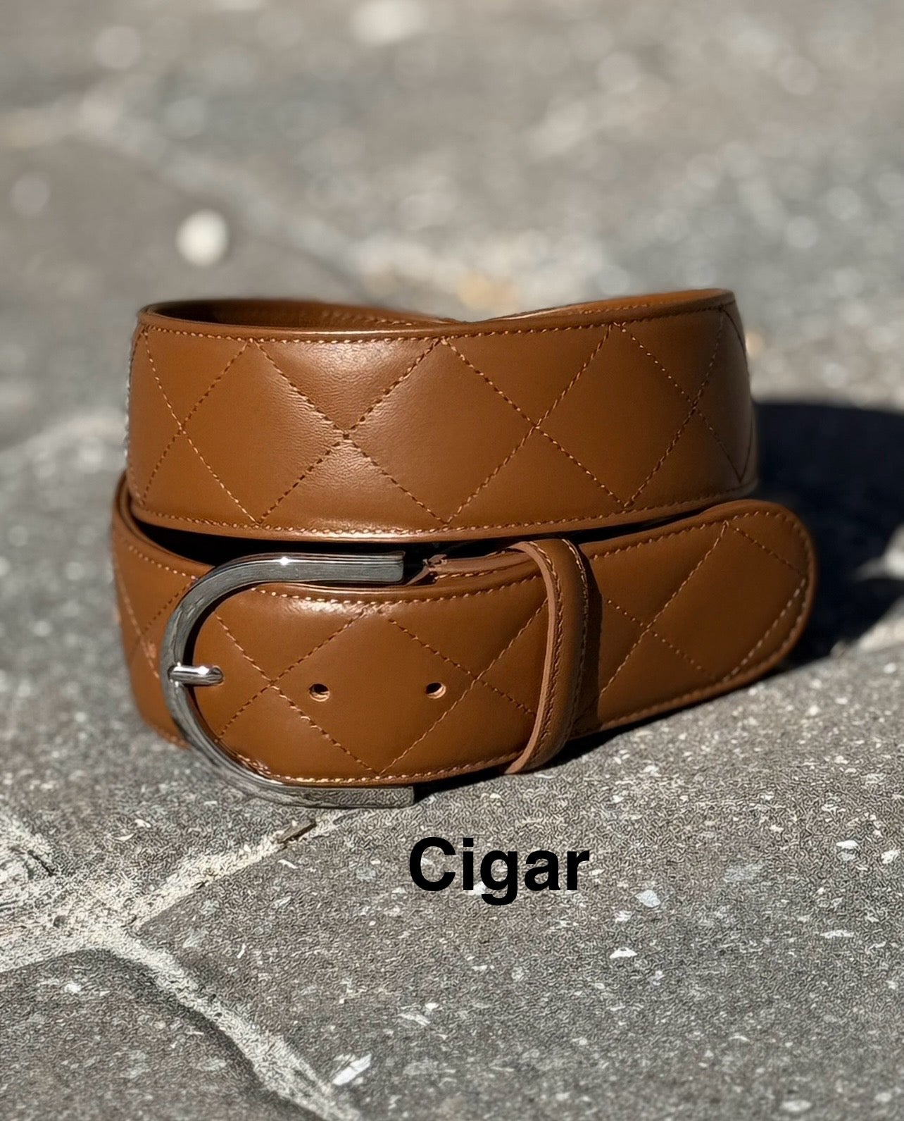 Tailored Sportsman Quilted Leather C Belt