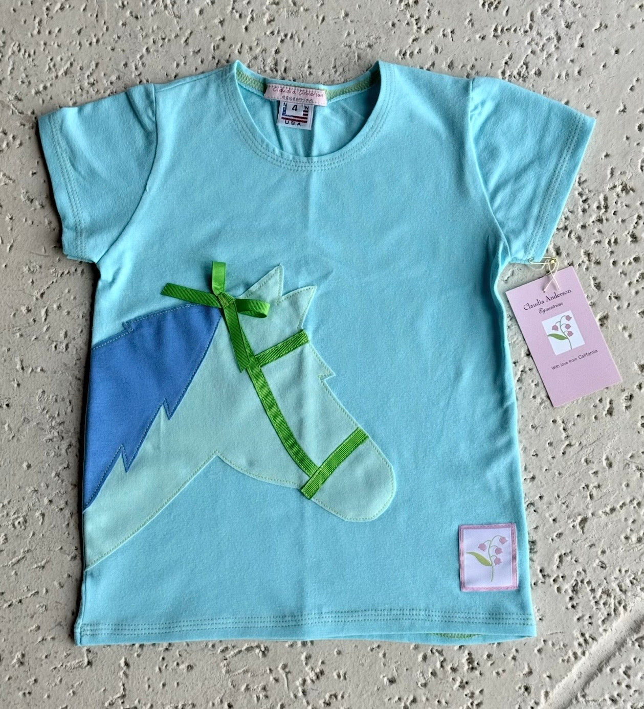 Claudia Anderson Girls Horse with Halter Tee Shirt