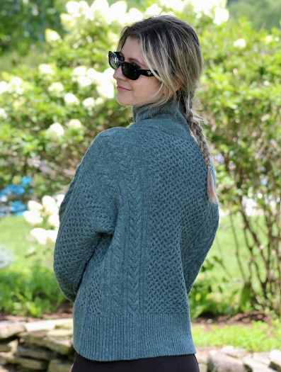 Alashan Merino Megan Cable 1/4 Zip Sweater