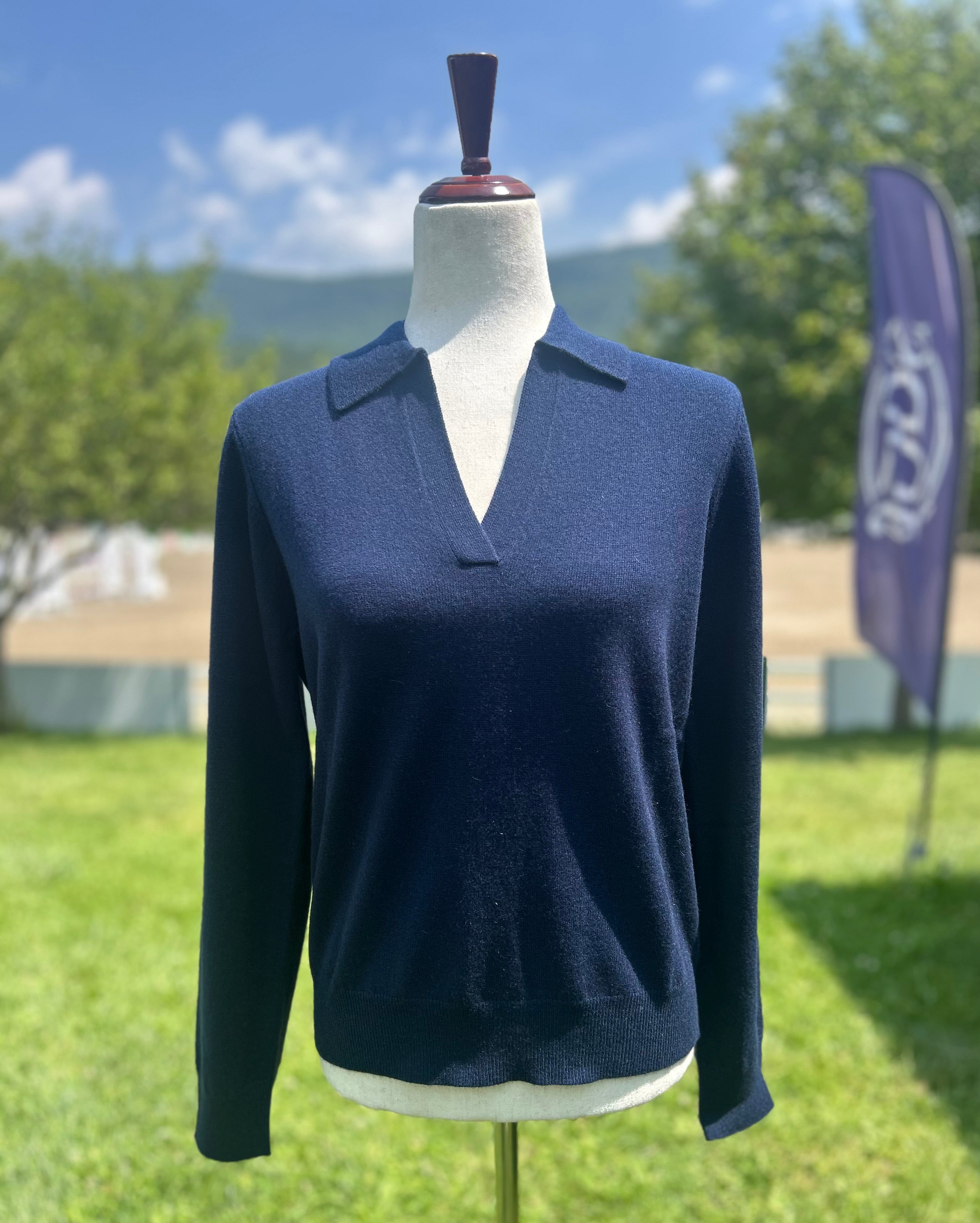 Kinross Cashmere Polo Sweater