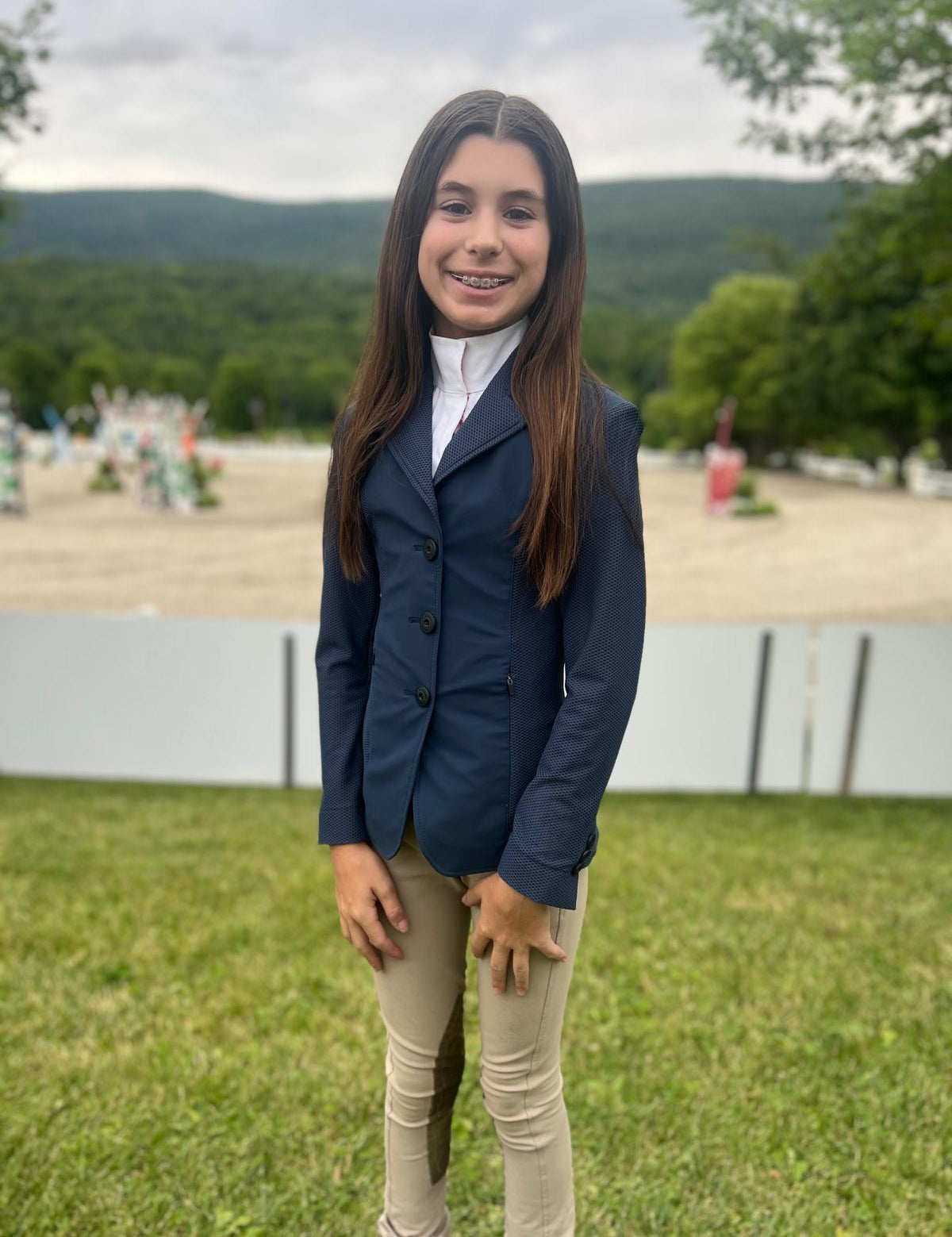 RJ Classics Harmony Junior Girls Mesh Show Coat (slim fit)