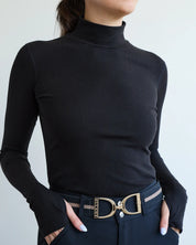 70 Degrees Classic Rib Mock Neck Shirt