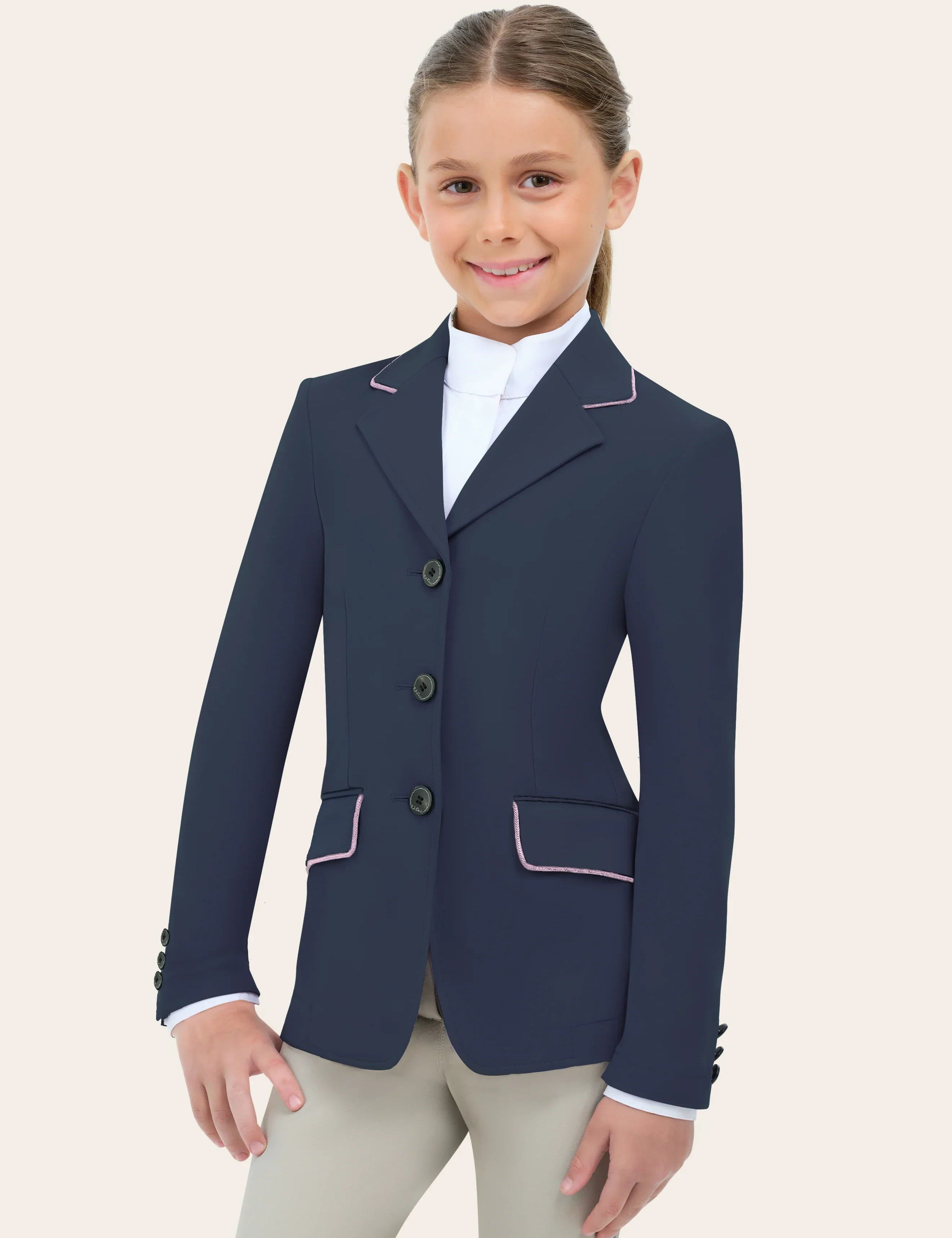 RJ Classics Girls Lightweight Show Coat: Shore with Cuffs