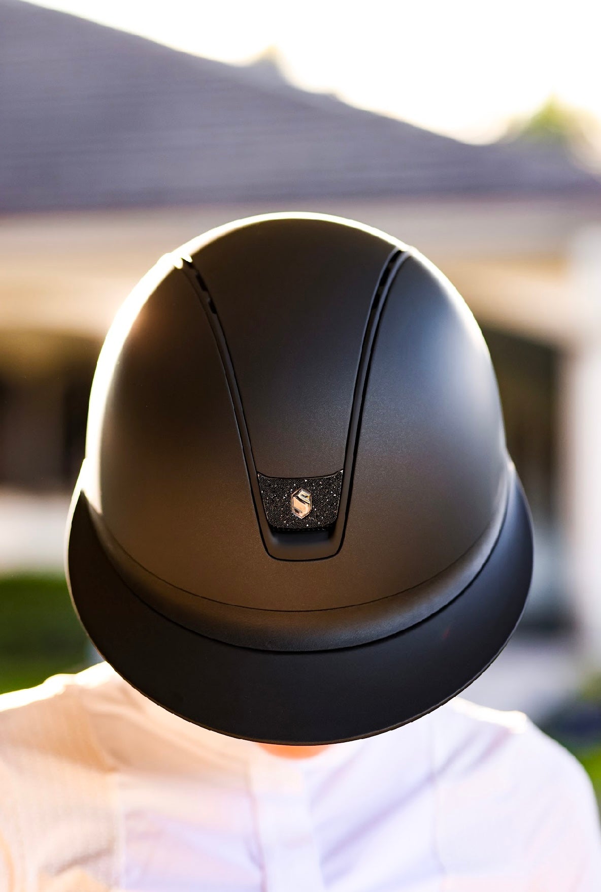 2.0 Miss Shield Dark Line With Crystal Fabric Blazon Samshield Helmet