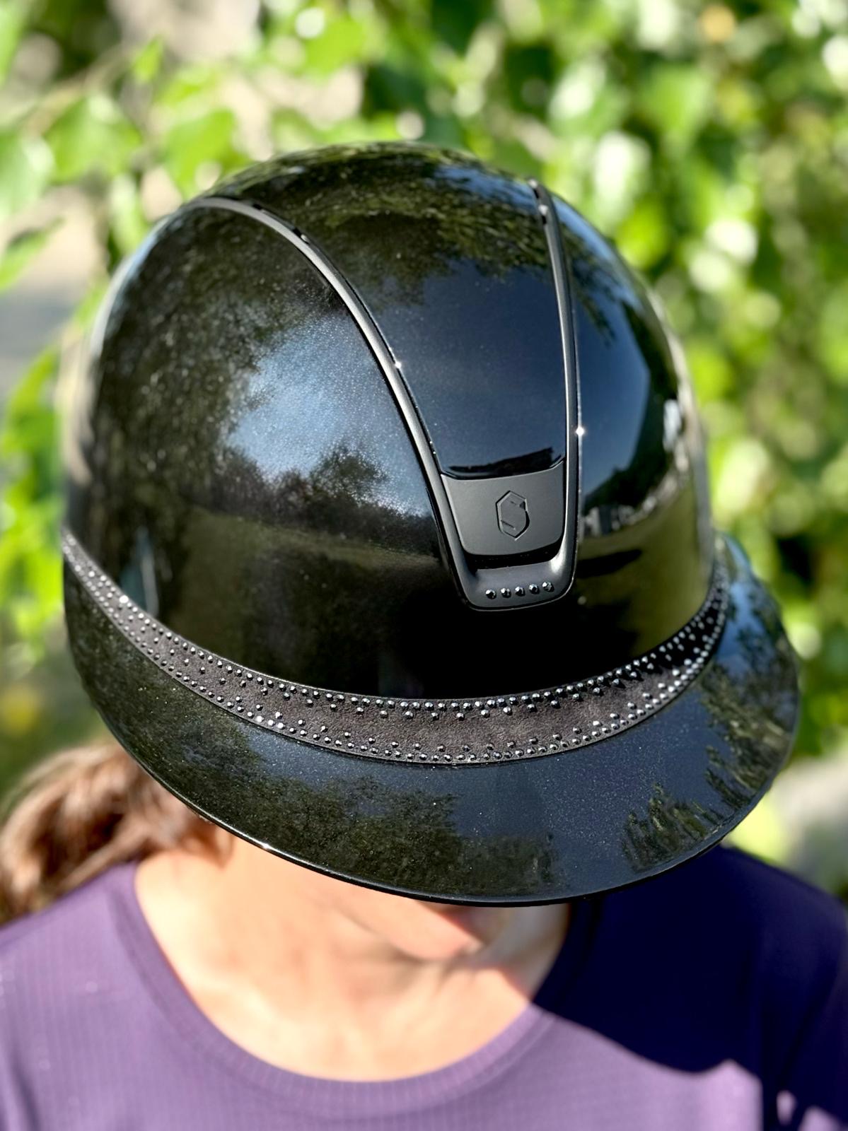 2.0 Miss Glossy Shield with Tiara Band Shadowmatt Helmet