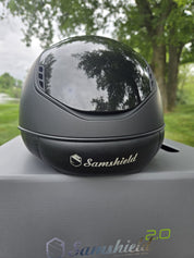 2.0 Miss Shield Shadowmatt With Glossy Top and 5 Crystals Samshield Helmet