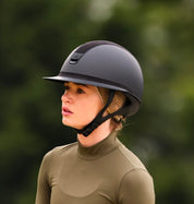 2.0 Miss Shield Shadowmatt with Alcantara Top and Band with 5 Crystals Samshield Helmet