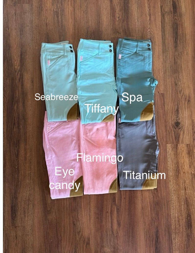 Tailored Sportsman Boot Sock Breeches: Low Rise, Front Zip Colors