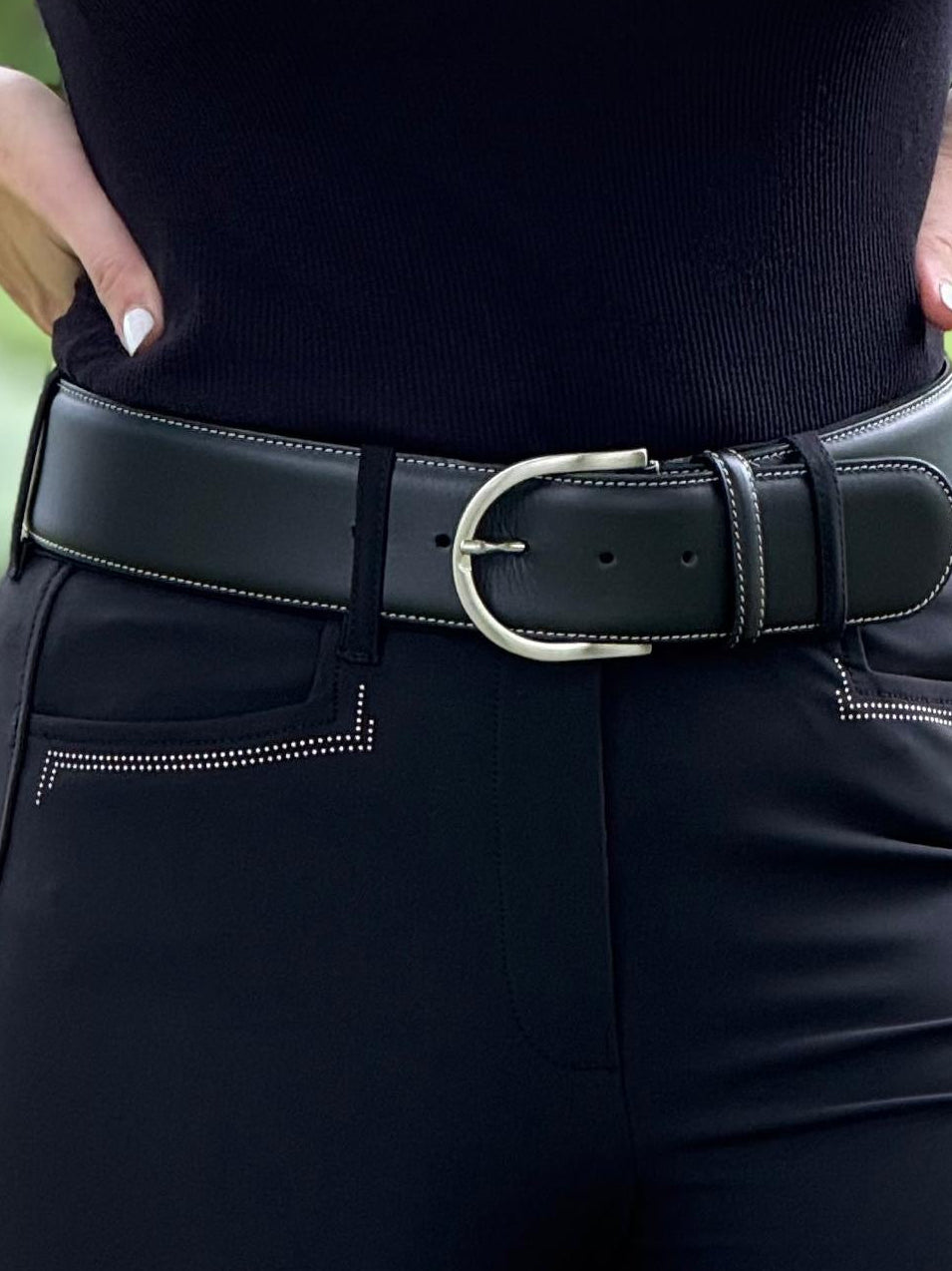 Tailored Sportsman Contrast Stitch Belt