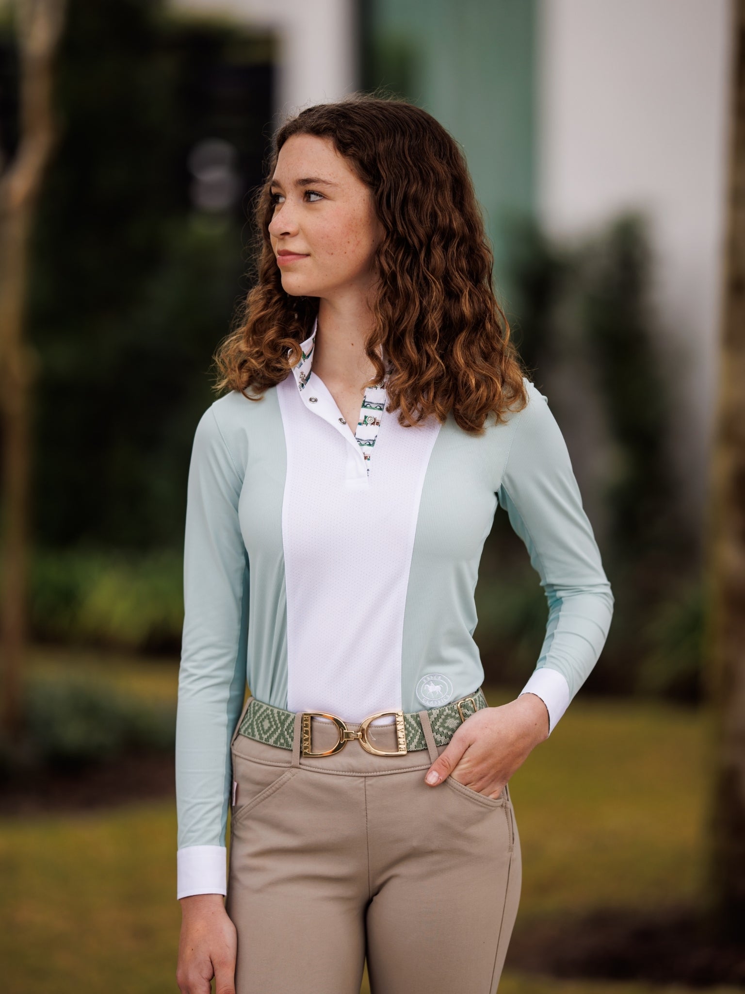 Essex Classics Luna Colorblock Long Sleeve Show Shirt