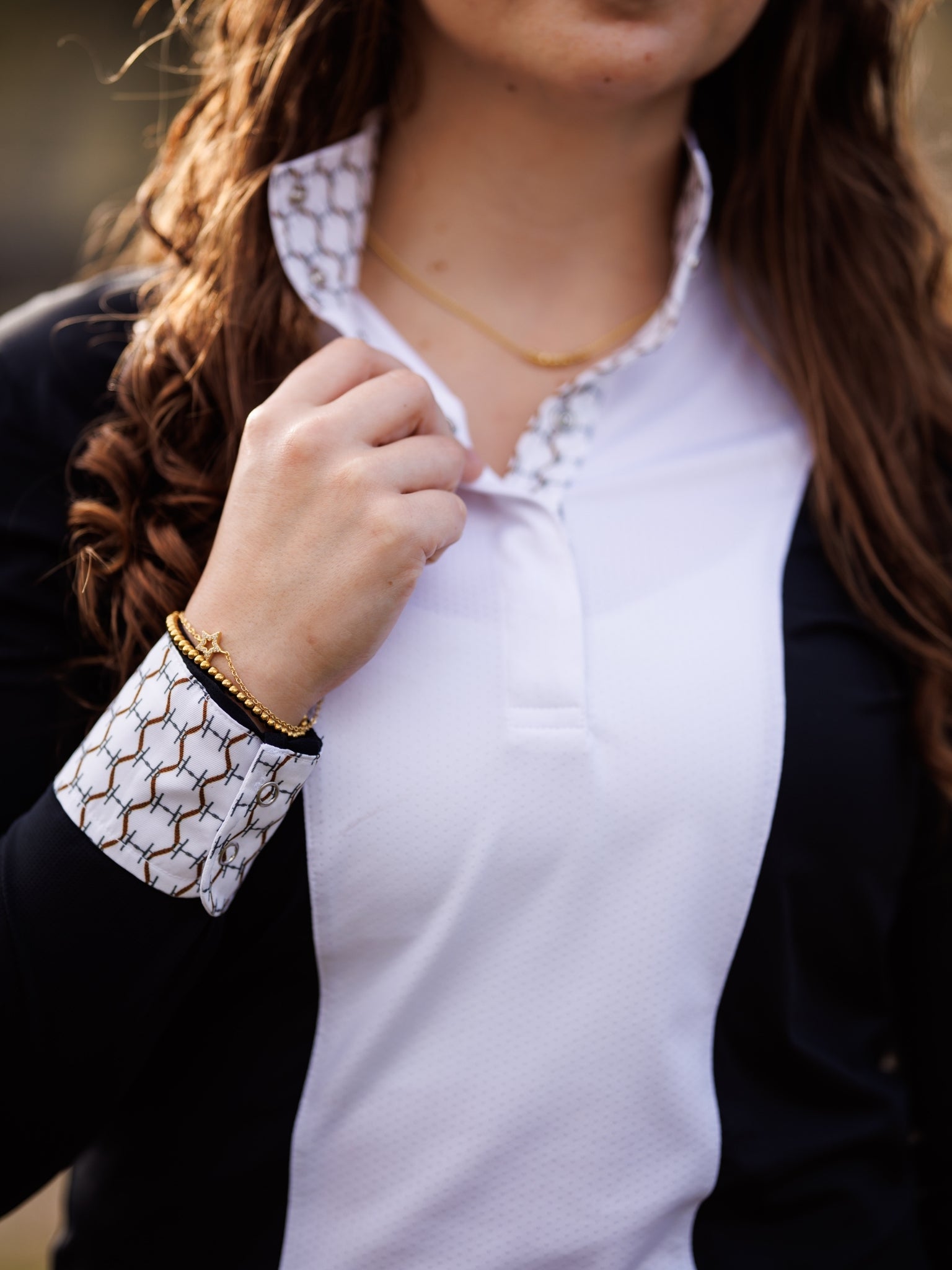 Essex Classics Luna Colorblock Long Sleeve Show Shirt