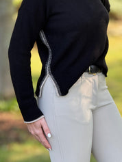 Alashan Kennedy Plaited Trim Cashmere Sweater