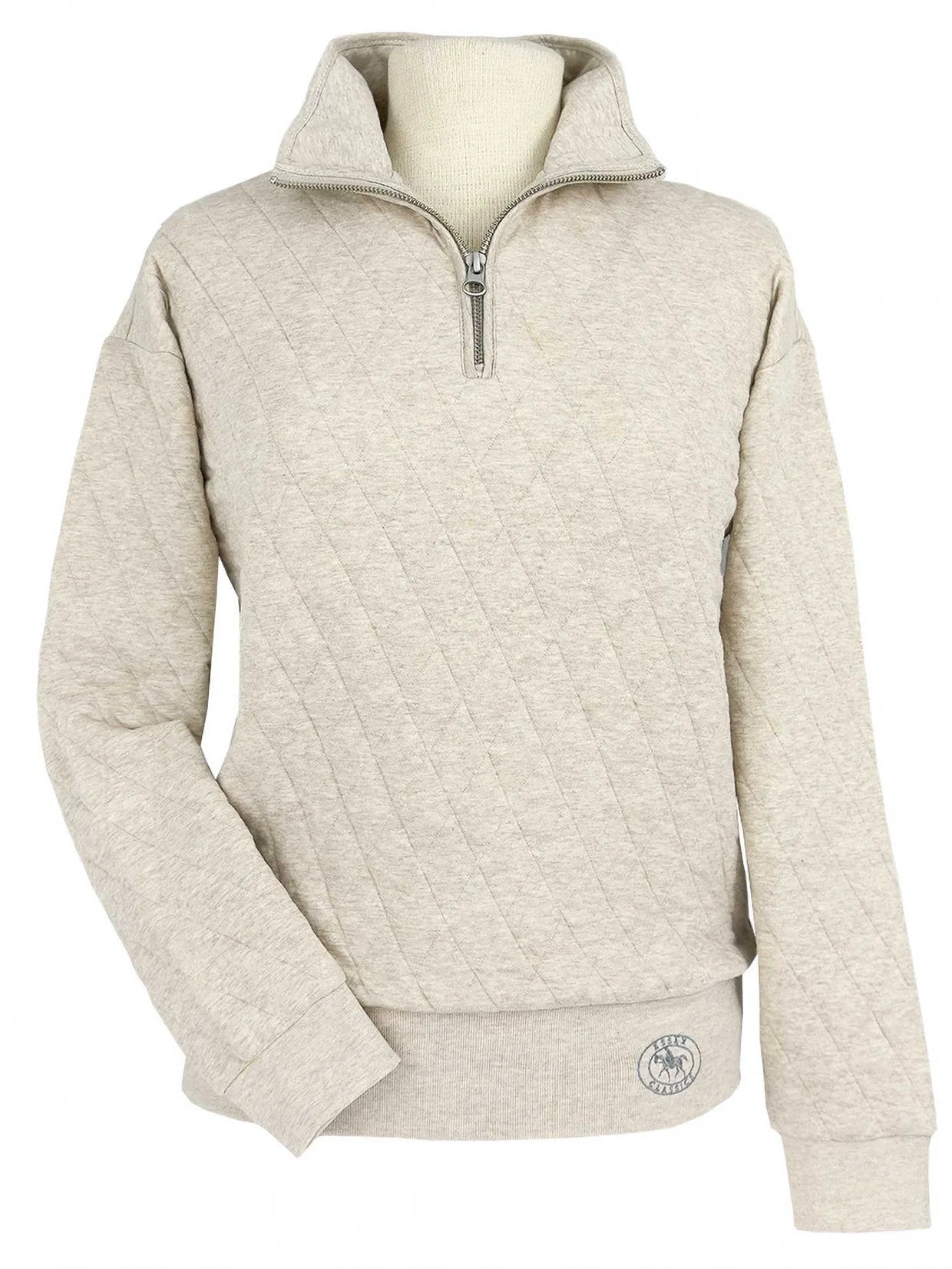 Essex Classics Quilted Quarter Zip Sweater