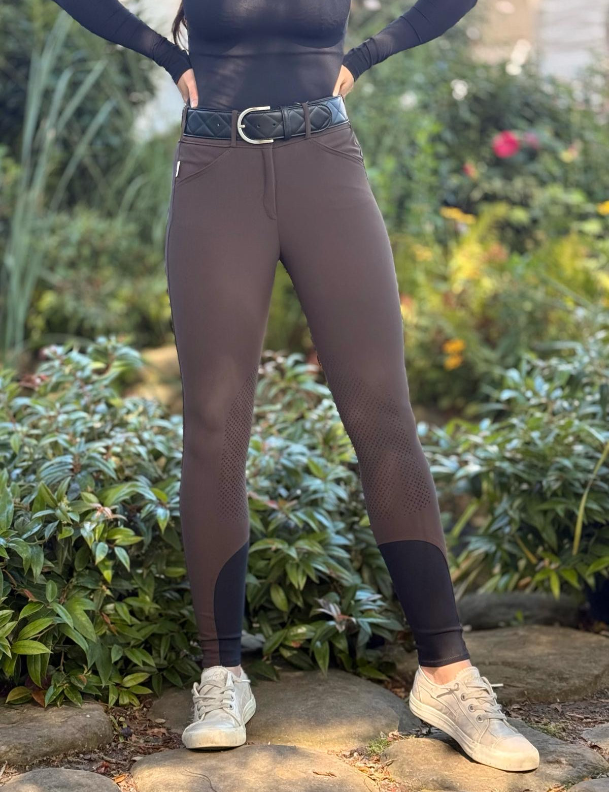 Tailored Sportsman Boot Sock Breeches: Tech Light Fabric with Silicone Patch